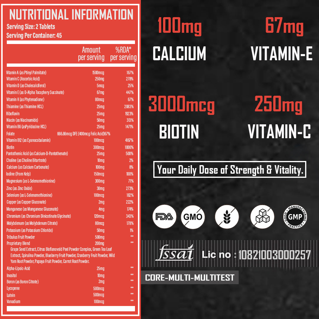 Coremulti Multivitamin + Testosterone Booster